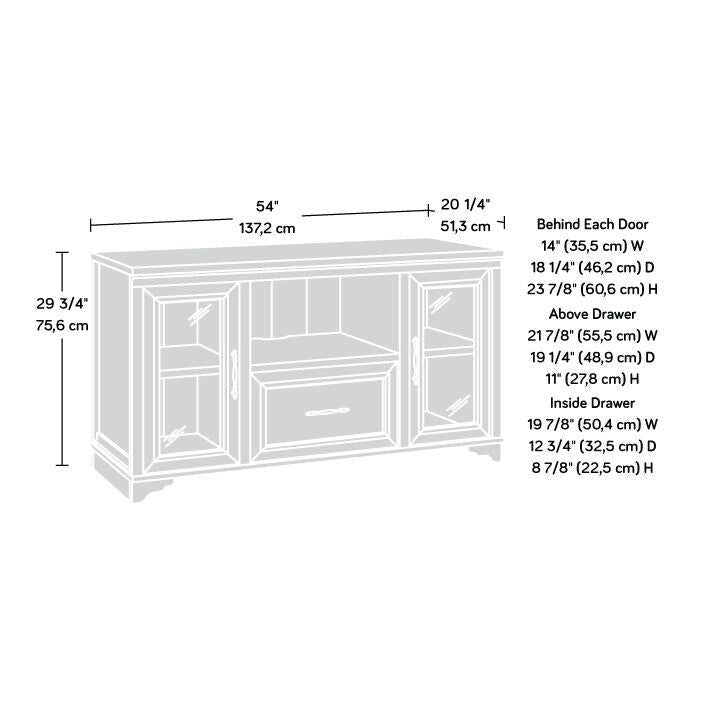 Crédence de rangement de bureau de style campagnard avec rangement de dossiers et étagère d'imprimante