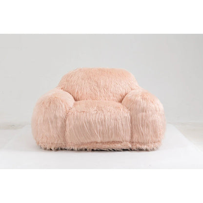 Bean bag chair lazy long hair sofa adult, teen high density foam filled modern focus chair