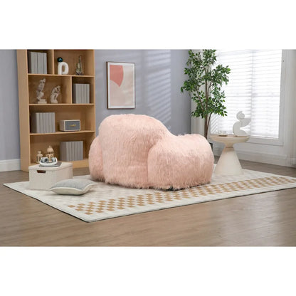 Bean bag chair lazy long hair sofa adult, teen high density foam filled modern focus chair