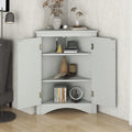 Meuble de Rangement d'Angle pour Salle de Bain avec Étagères Réglables, MDF, Marron