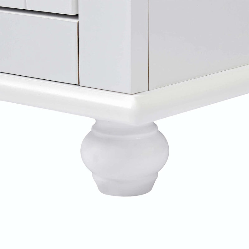 Meuble haut de rangement avec 2 tiroirs, étagère réglable et dispositif anti-basculement