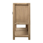Buffet quatre portes de 170 cm avec étagère, finition naturelle patinée, style rustique/ferme